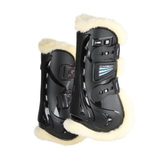 Protection Jambe Cheval Bottes à Brosser Shires ARMA Carbone Noir Tailles Disponibles Horse 644116