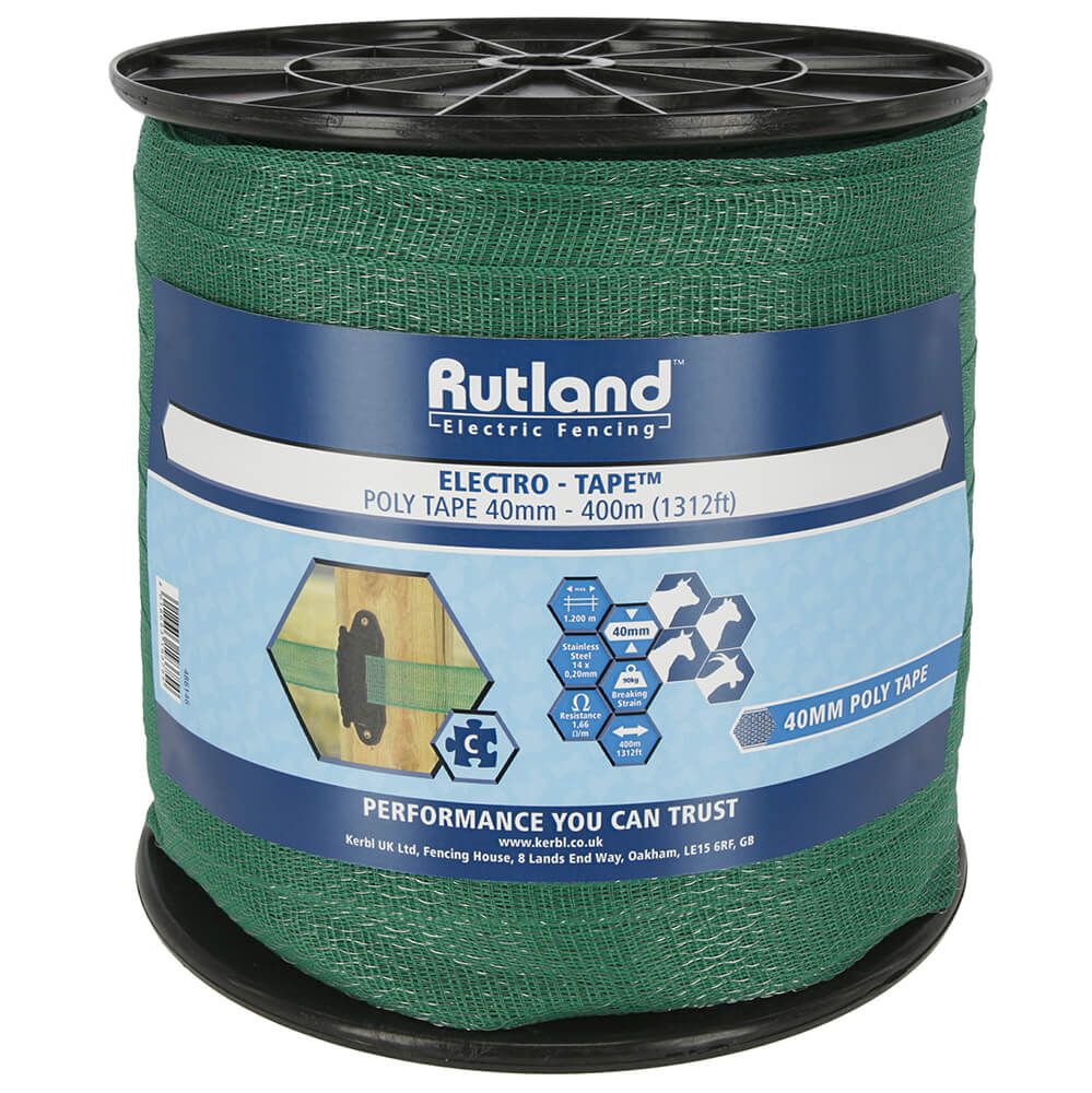 Rutland 40mm Electrotape Green Chelford Farm Supplies