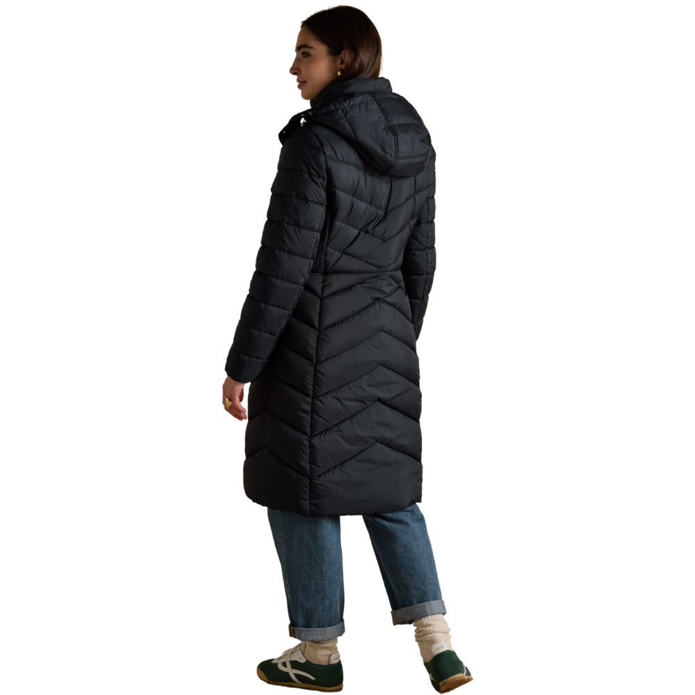 Pembury Womens Navy Padded Coat Joules Snowbury Padded Coat Black Top
