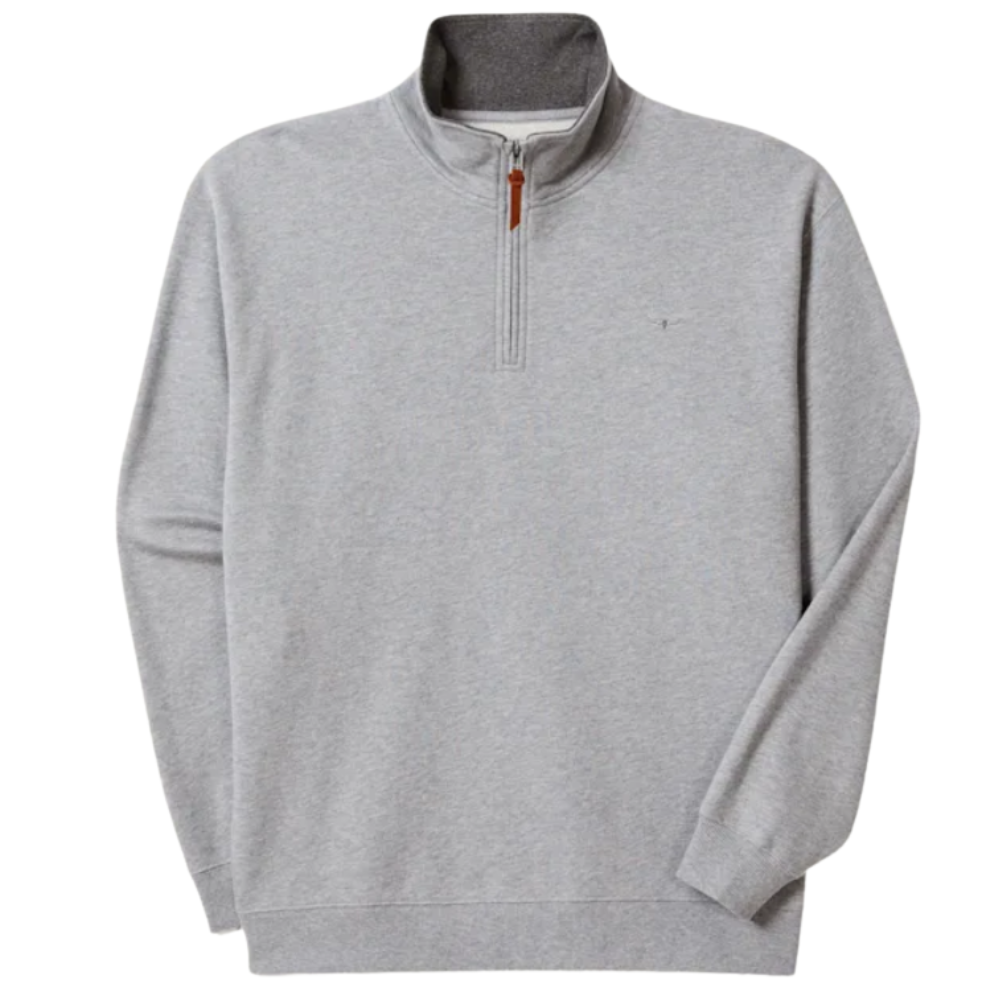 R M Williams Mens Mulyungarie 1/4 Zip Sweatshirt Grey Marle