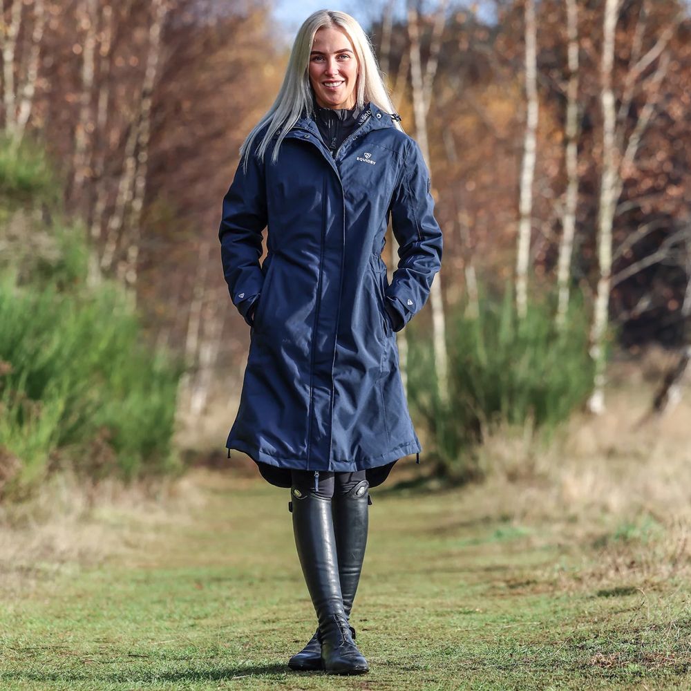 Equidry Black Waterproof Padded Coat Equidry Womens Bronte Fitted
