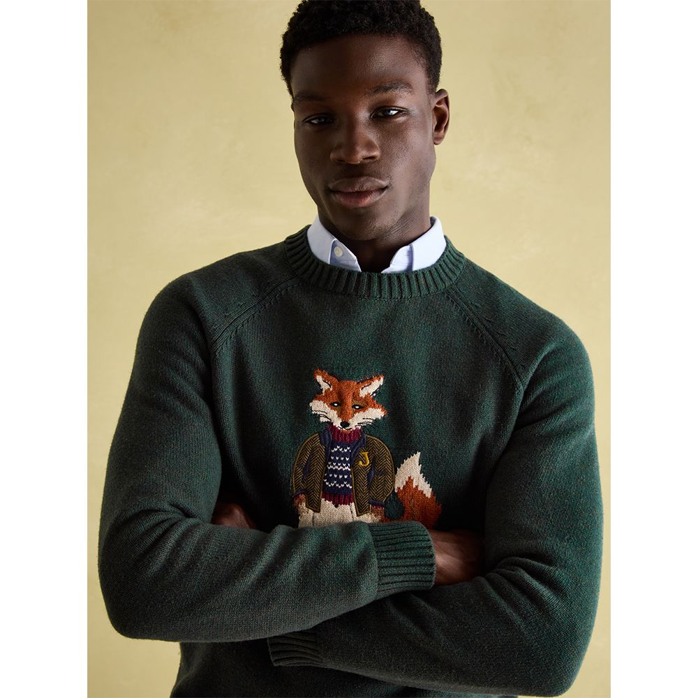 Knitted Jumper Joules Mens Christmas Jumper Joules Mens Fenton Fox