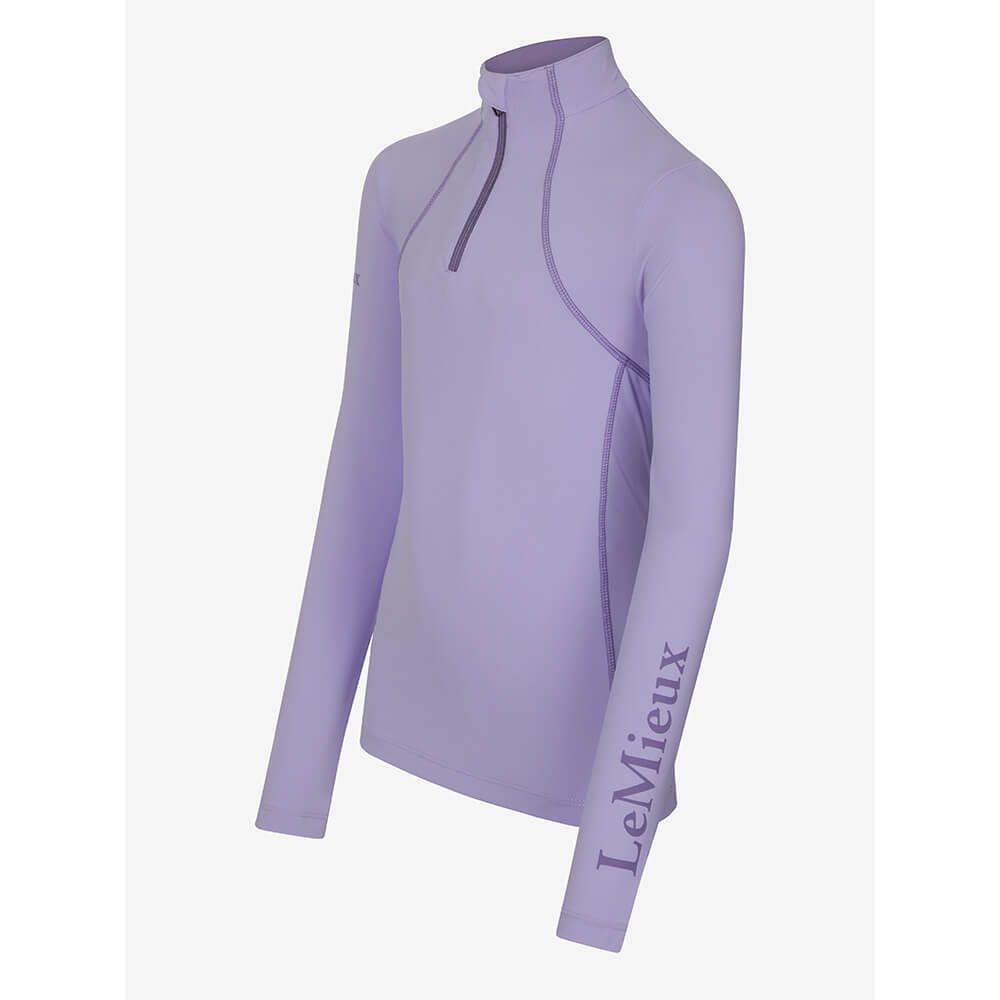 Chemise Base Layer LeMieux Jeune Cavalier - Fille 11-12 Ans - Violette - Manches Longues