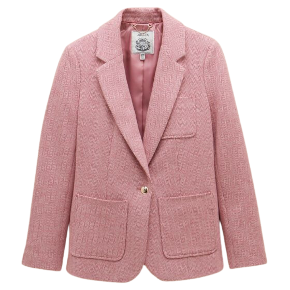 Pink Joules Long Tweed Coat Herringbone Coat Joules Pink Coat Membeli Pink Joules Albury
