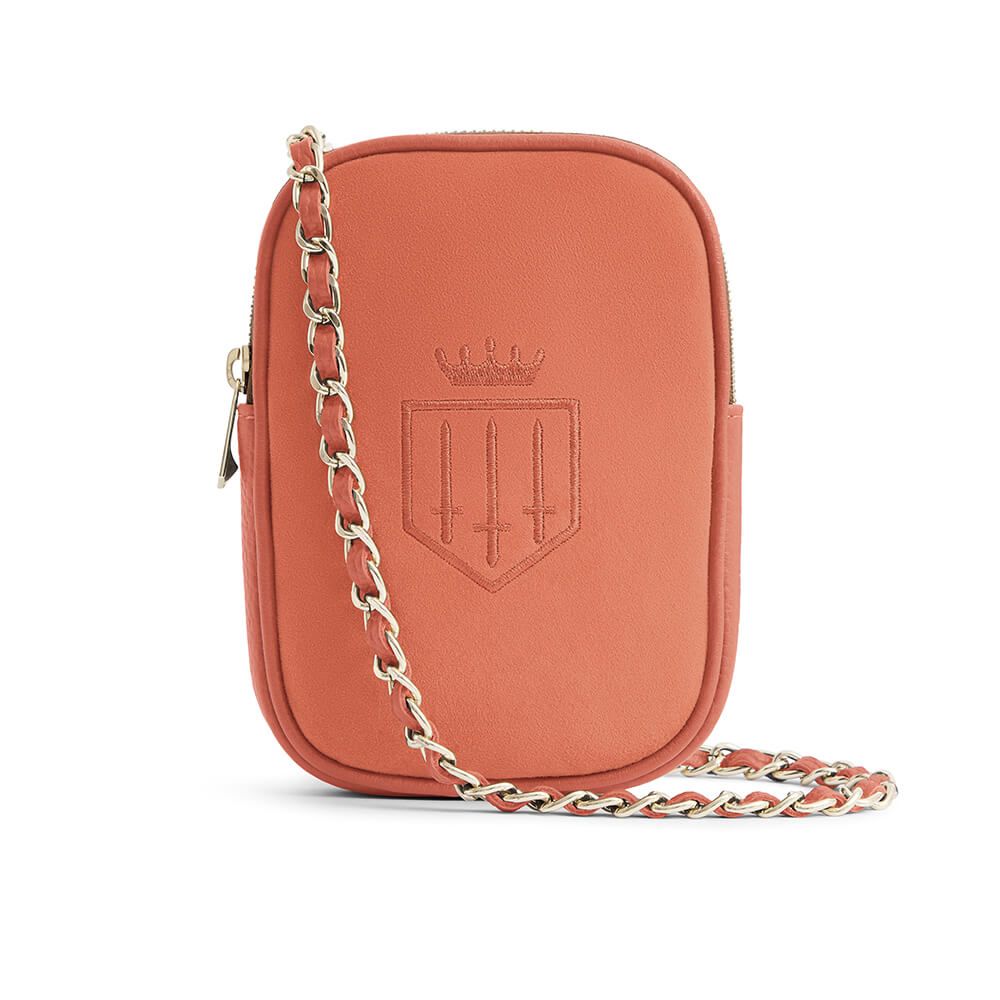 Fairfax Favor Mini Finsbury Suede Cross-Body Bag- Melon