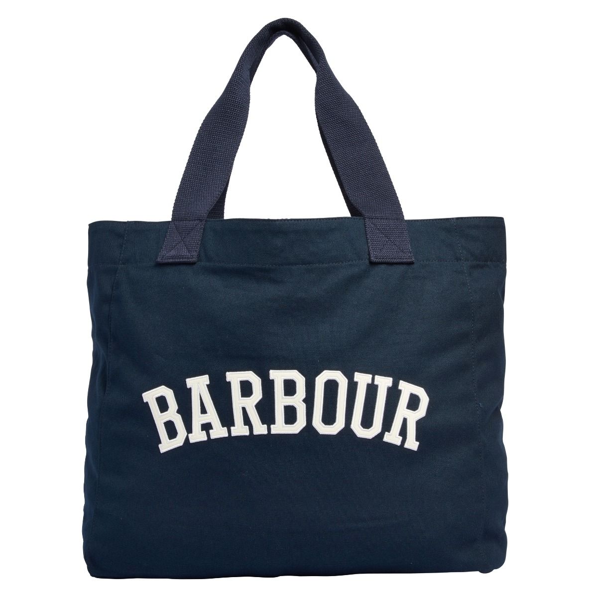 Barbour Womens Logo Holiday Tote Bag Navy/Stone