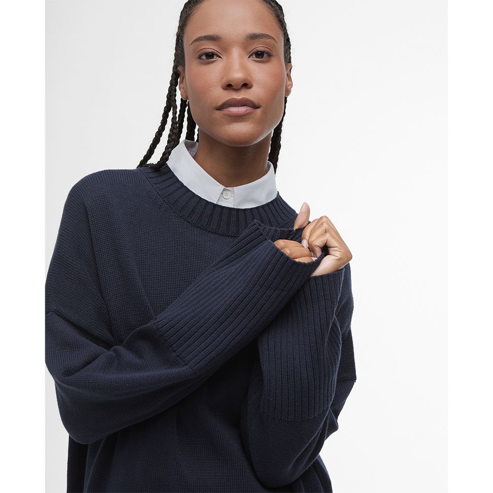 Barbour Womens Birdie Knitted Jumper Dark Navy
